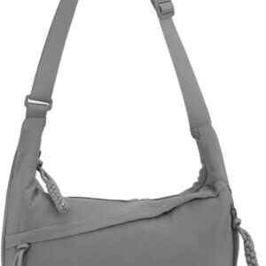 Crescent Nylon Crossbody Bag Multi-Pocket Travel Sling for Women & Men